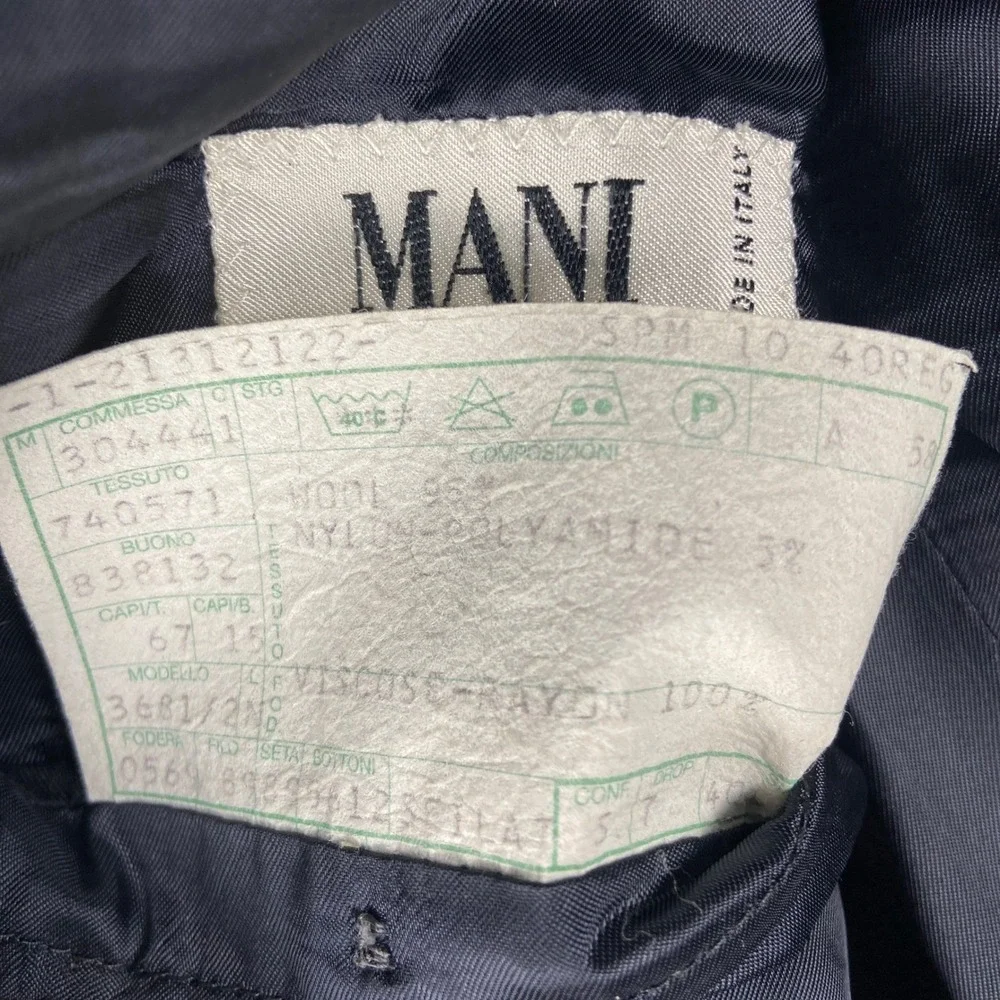 Mani by Giorgio Armani Blazer Mens 40R Grey Wool Pinstripe 2 Button Coat Italy
